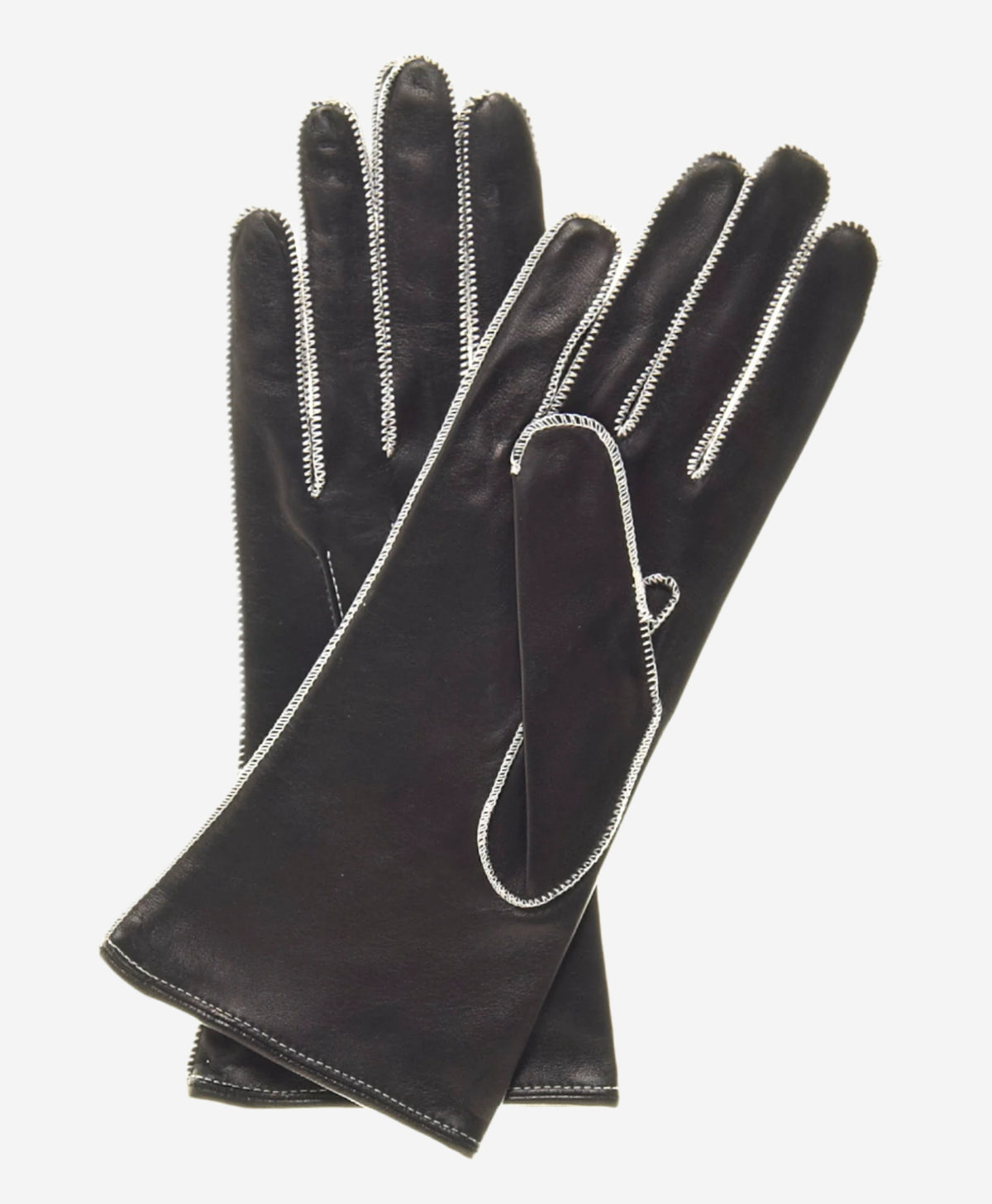 CS4175 (black/white) - Leather Gloves Online - Luxury Leather Gloves - 1
