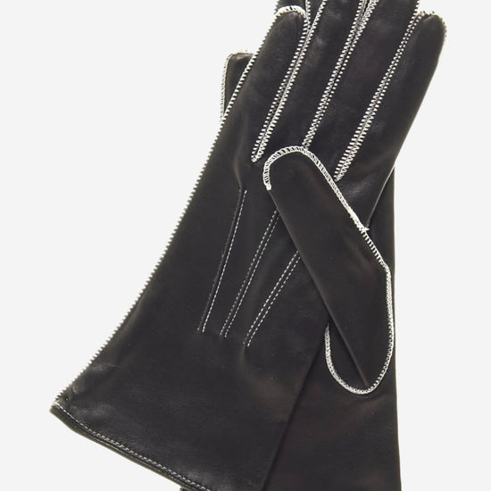 CS4175 (black/white) - Leather Gloves Online - Luxury Leather Gloves - 2