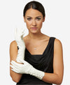 CS4255 (white) - Italian Silk Lined Gloves with Buttons - Leather Gloves Online - Luxury Leather Gloves - 2