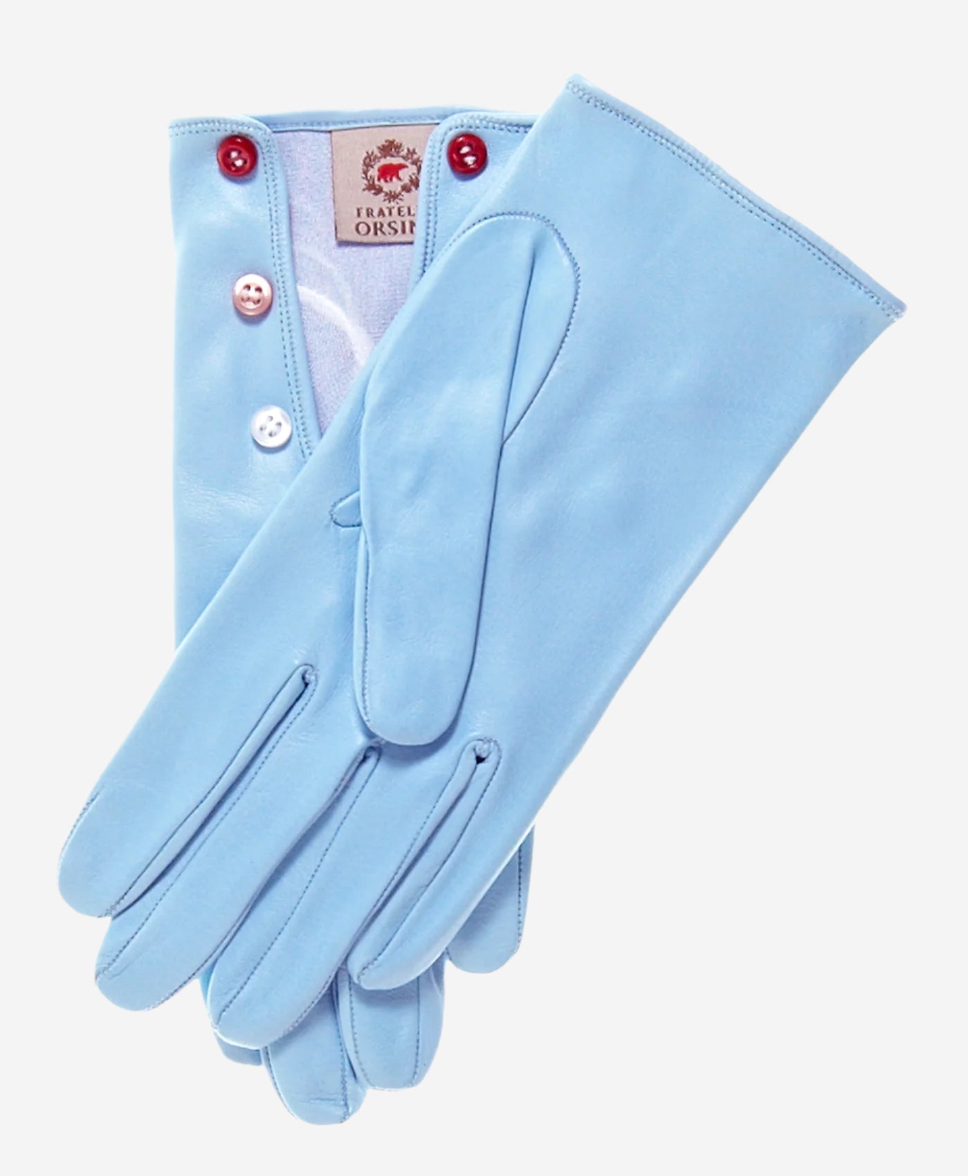 CS4312 (harbor) - Women's Italian Silk Lined Gloves with Buttons - Leather Gloves Online - Luxury Leather Gloves - 1