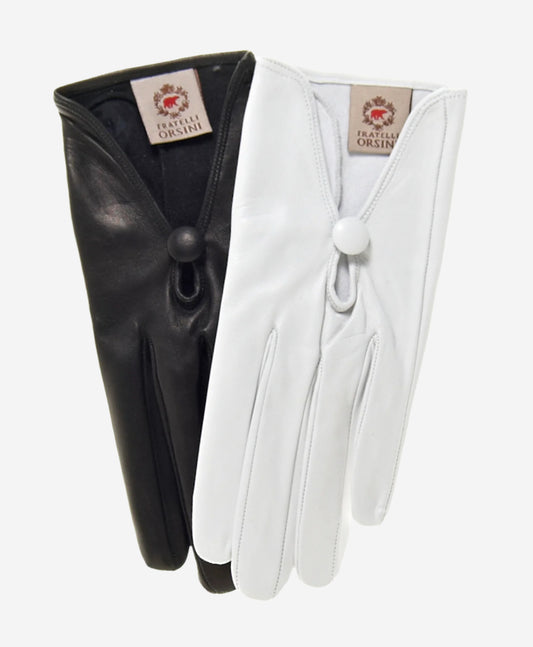 CS4362 (ivory) - Women's Italian Silk Lined Gloves with Center Button