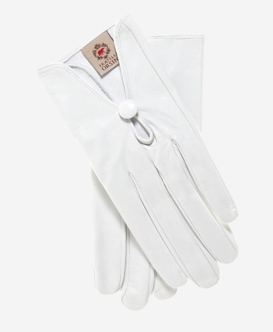 CS4362 (ivory) - Women's Italian Silk Lined Gloves with Center Button
