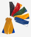 CS4414 (red/yellow) - Women's Italian Color Blocking Silk Lined Leather Gloves