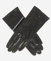 CS4628 (black) - Women's Italian Leather Gloves with Italian Silk lining and Swarovski Crystal Trim- Leather Gloves Online - Luxury Leather Gloves - 2