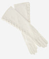 CS4820W8 (white) - Elbow Length Silk Lined Lambskin Leather Gloves With Buttons- Leather Gloves Online - Luxury Leather Gloves - 2