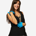 CU4303 (aqua) - Women's Short Italian Leather Gloves- Leather Gloves Online - Luxury Leather Gloves - 2