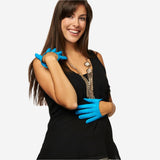 CU4303 (aqua) - Women's Short Italian Leather Gloves- Leather Gloves Online - Luxury Leather Gloves - 2