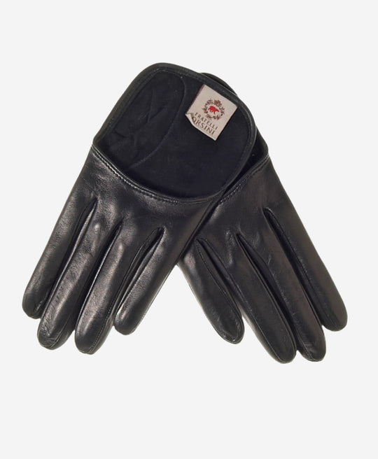 CU4303 (black) - Women's Short Italian Leather Gloves