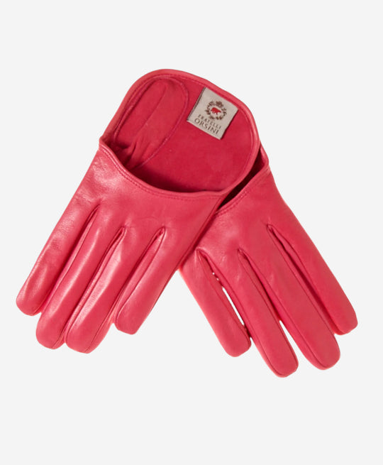 CU4303 (coral) - Women's Short Italian Leather Gloves