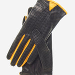 CU4445 (yellow) - Women's Ventilated Leather Car Gloves- Leather Gloves Online - Luxury Leather Gloves - 1