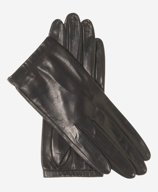 CU4601 (black) - Women's Unlined Italian Fashion Leather Gloves With Short Wrist- Leather Gloves Online - Luxury Leather Gloves - 1