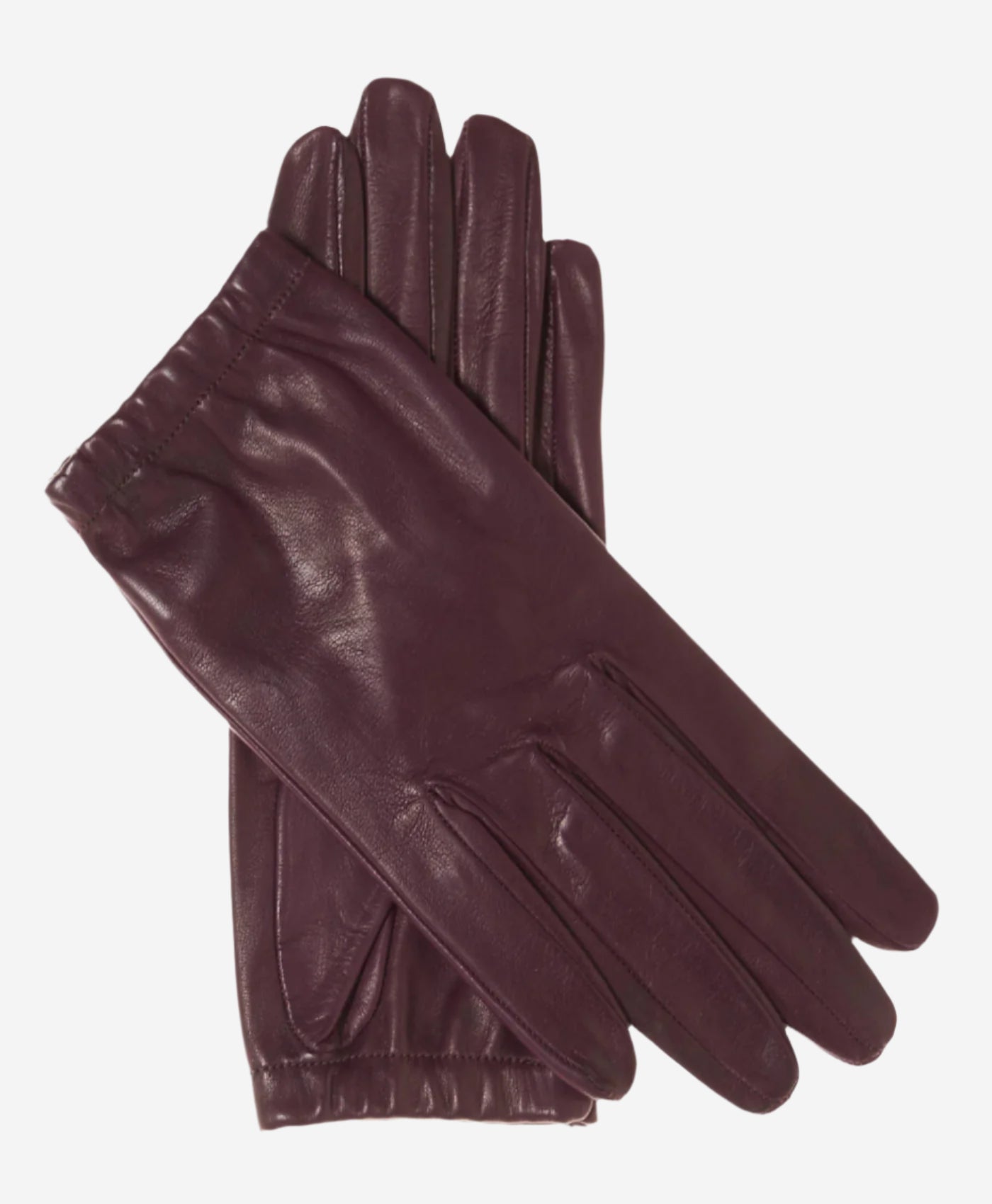 CU4601 (black/grape) - Women's Unlined Italian Fashion Leather Gloves With Short Wrist- Leather Gloves Online - Luxury Leather Gloves - 1