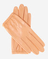 CU4601 (peach) - Women's Unlined Italian Fashion Leather Gloves With Short Wrist- Leather Gloves Online - Luxury Leather Gloves - 1