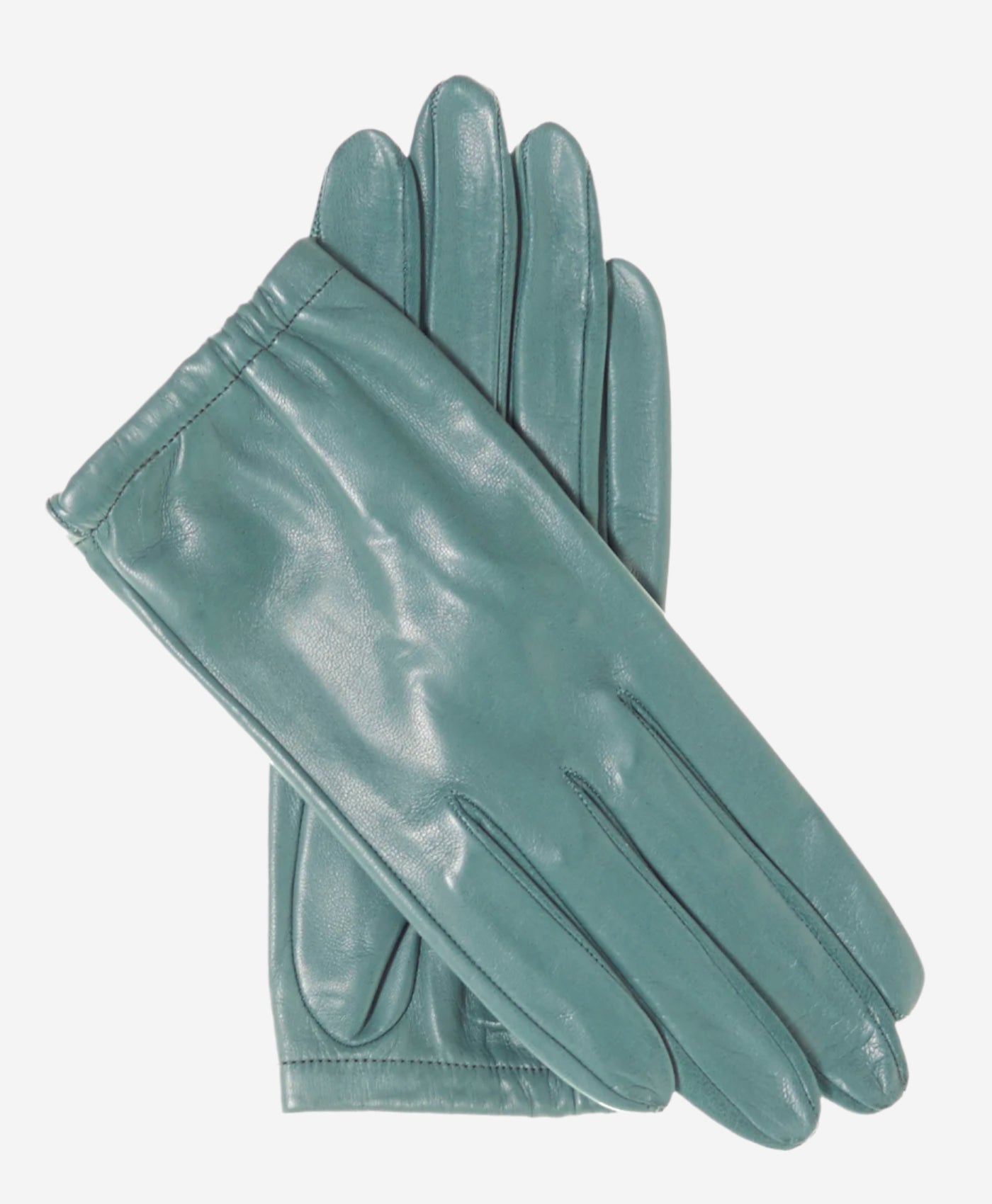 CU4601 (sage) - Women's Unlined Italian Fashion Leather Gloves With Short Wrist- Leather Gloves Online - Luxury Leather Gloves - 1