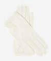CU4601 (white) - Women's Unlined Italian Fashion Leather Gloves With Short Wrist- Leather Gloves Online - Luxury Leather Gloves - 1
