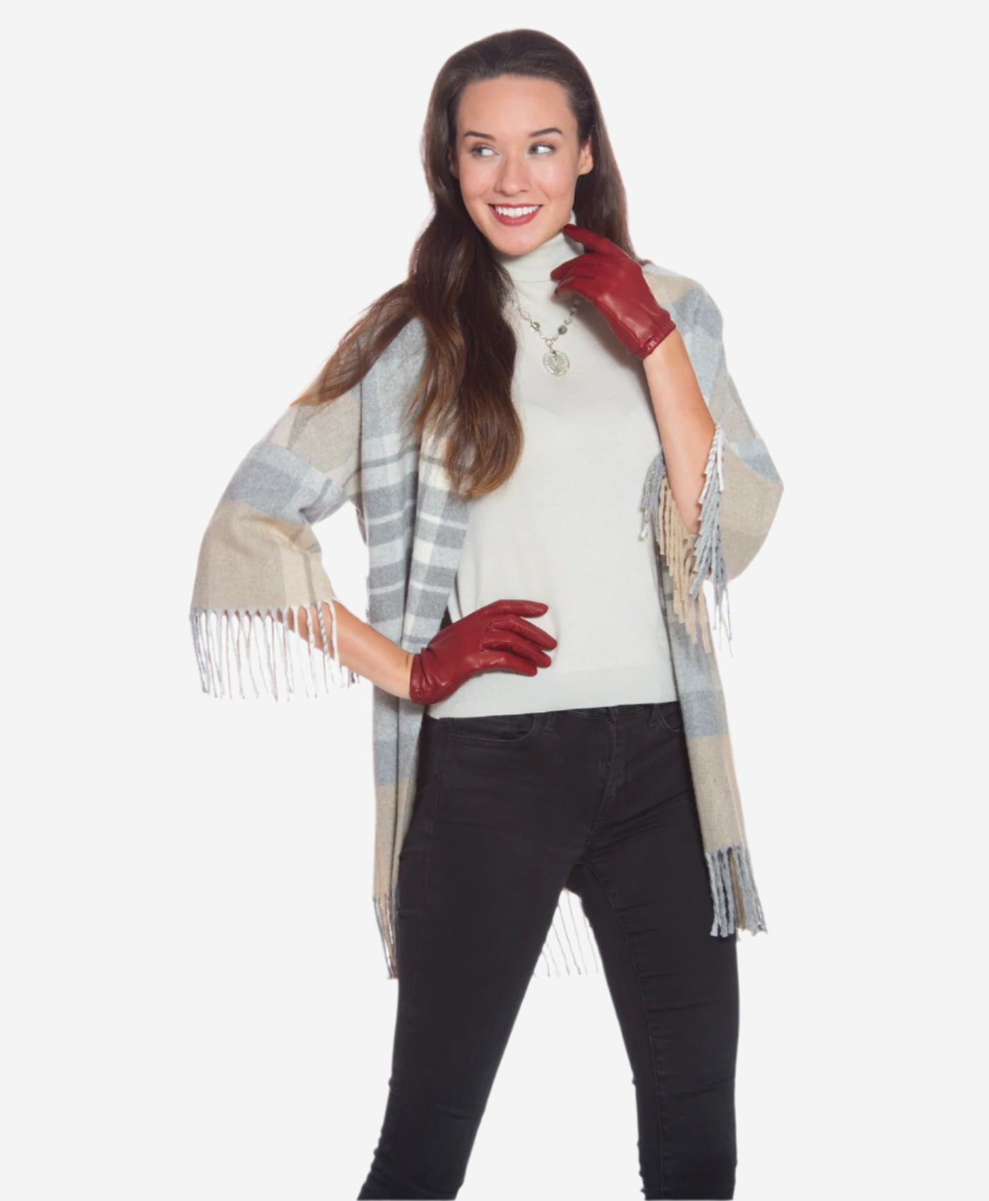 CU4601 (xb) - Women's Unlined Italian Fashion Leather Gloves With Short Wrist- Leather Gloves Online - Luxury Leather Gloves - 3
