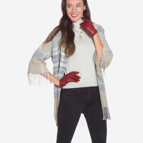 CU4601 (xb) - Women's Unlined Italian Fashion Leather Gloves With Short Wrist- Leather Gloves Online - Luxury Leather Gloves - 3