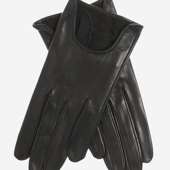 CU4629 (black) - Women's Unlined Italian Fashion Leather Gloves With Short Wrist- Leather Gloves Online - Luxury Leather Gloves - 1