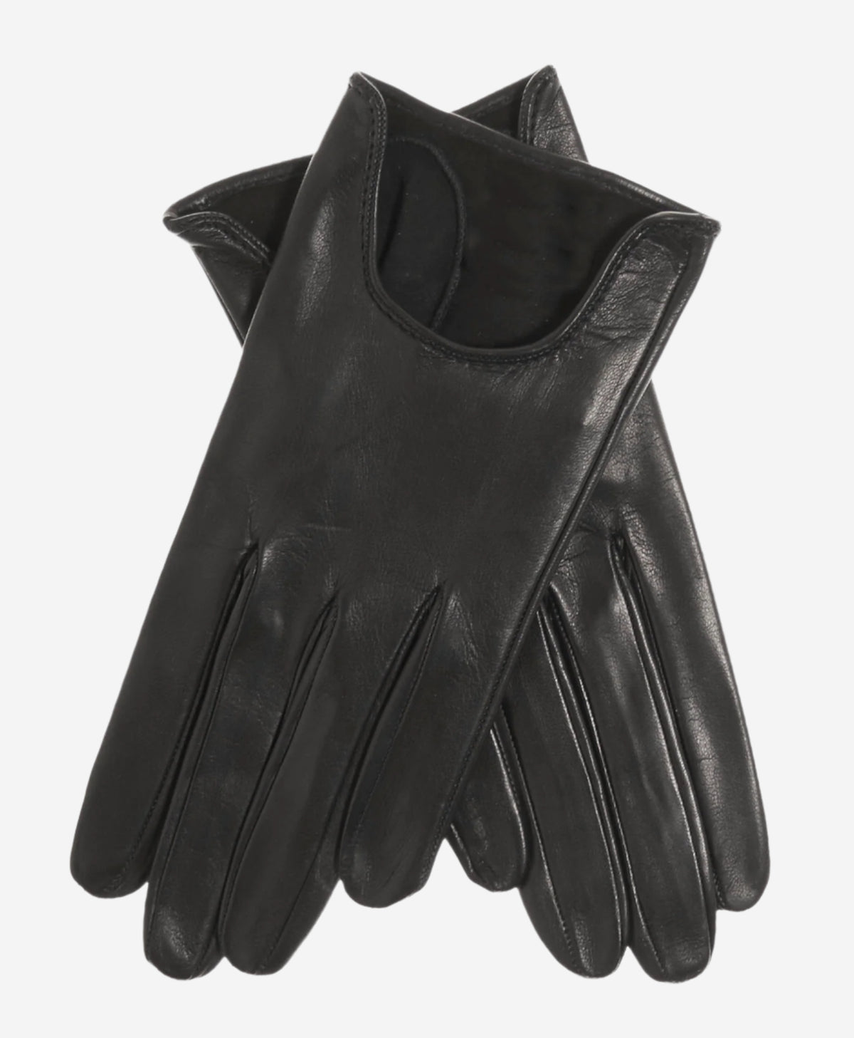 CU4629 (black) - Women's Unlined Italian Fashion Leather Gloves With Short Wrist- Leather Gloves Online - Luxury Leather Gloves - 1