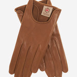 CU4629 (camel) - Women's Unlined Italian Fashion Leather Gloves With Short Wrist- Leather Gloves Online - Luxury Leather Gloves - 1