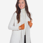 CU4629 (cognac) - Women's Unlined Italian Fashion Leather Gloves With Short Wrist- Leather Gloves Online - Luxury Leather Gloves - 3