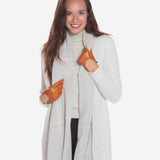 CU4629 (cognac) - Women's Unlined Italian Fashion Leather Gloves With Short Wrist- Leather Gloves Online - Luxury Leather Gloves - 4