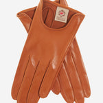 CU4629 (cognac) - Women's Unlined Italian Fashion Leather Gloves With Short Wrist- Leather Gloves Online - Luxury Leather Gloves - 1