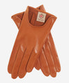 CU4629 (cognac) - Women's Unlined Italian Fashion Leather Gloves With Short Wrist- Leather Gloves Online - Luxury Leather Gloves - 1