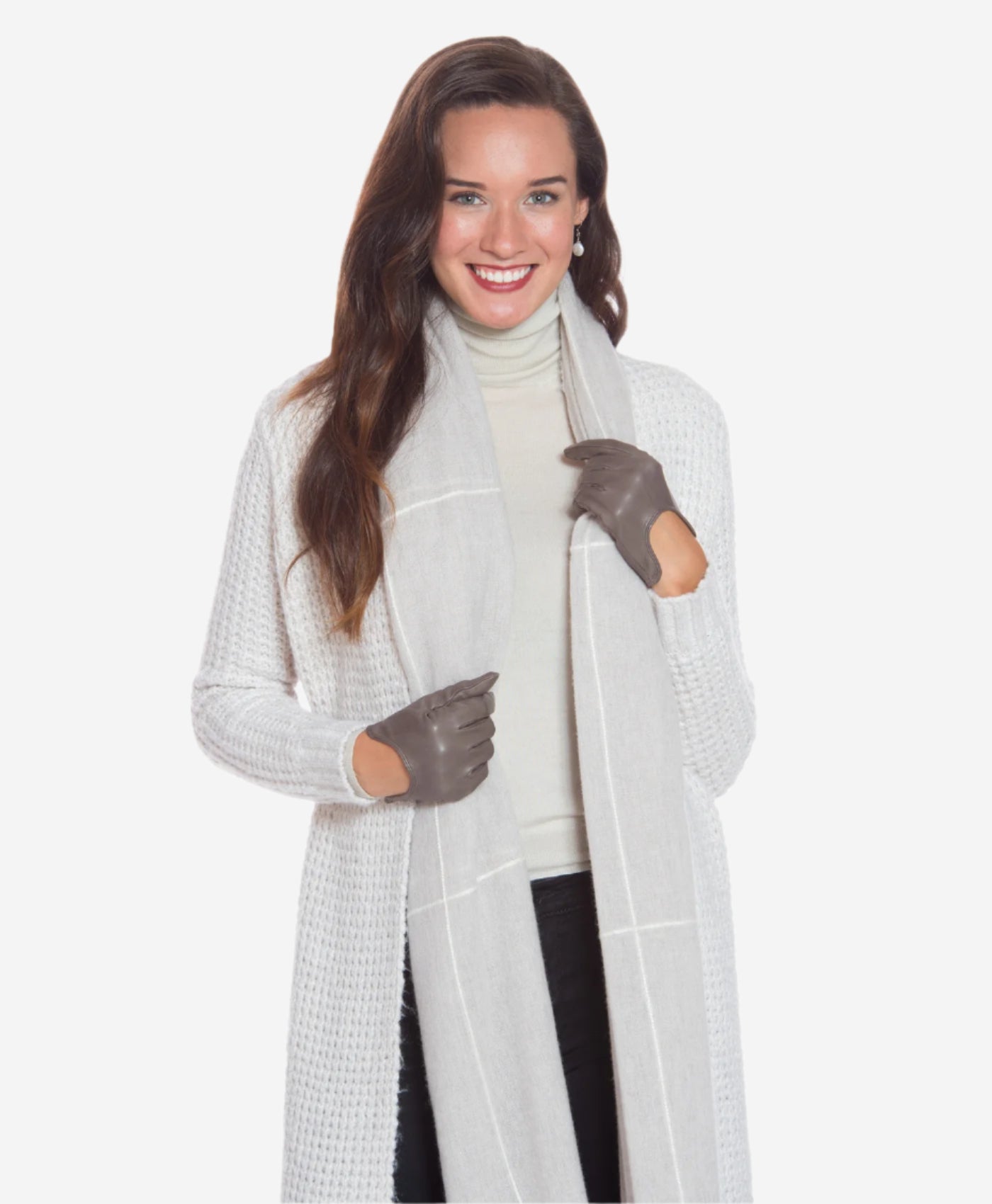 CU4629 (taupe) - Women's Unlined Italian Fashion Leather Gloves With Short Wrist- Leather Gloves Online - Luxury Leather Gloves - 5