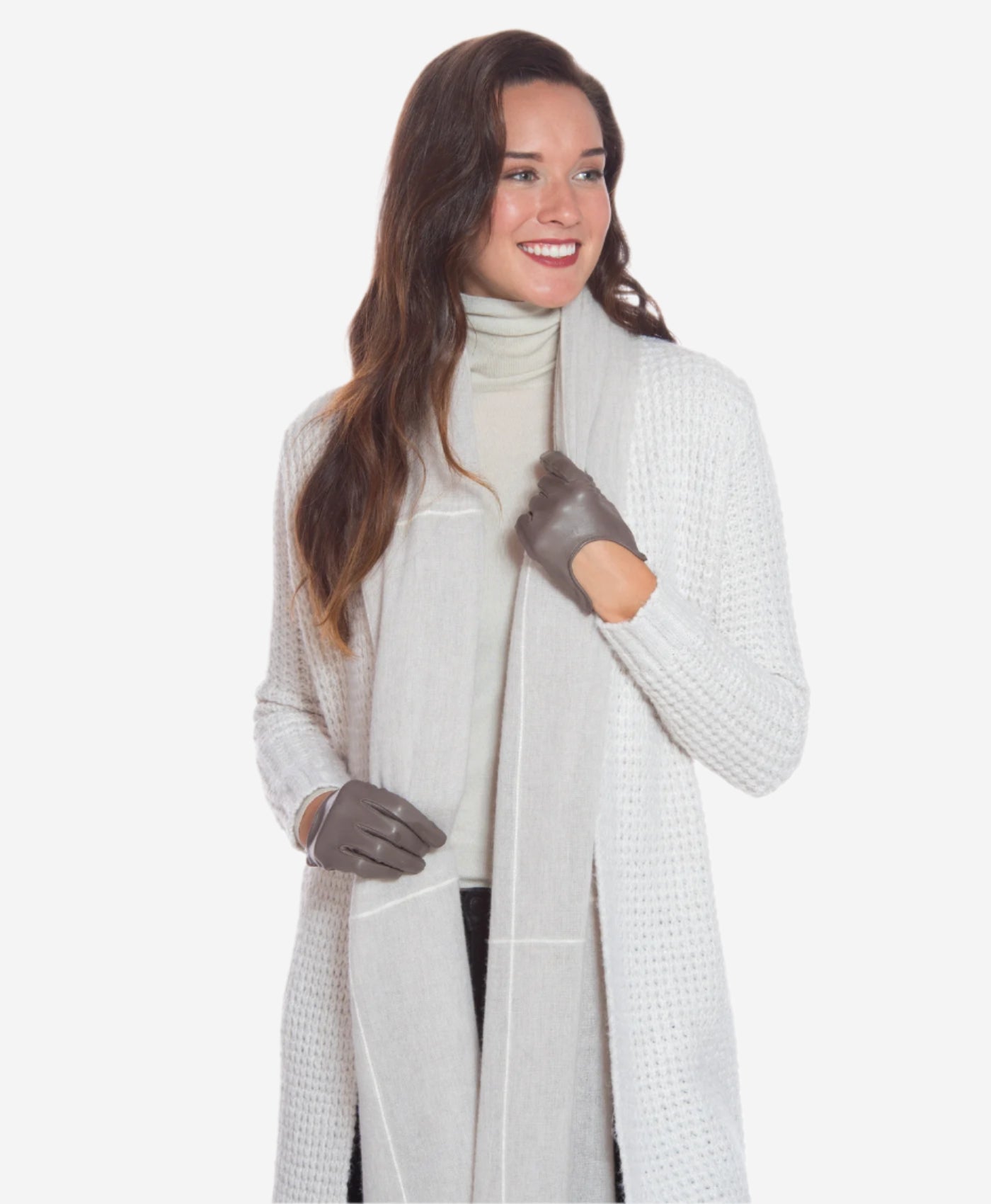 CU4629 (taupe) - Women's Unlined Italian Fashion Leather Gloves With Short Wrist- Leather Gloves Online - Luxury Leather Gloves - 6