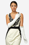 Angelina (ivory) - Italian silk lined 12-button length leather bridal / opera gloves - Leather Gloves Online - Luxury Leather Gloves - 4