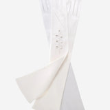Angelina (ivory) - Italian silk lined 12-button length leather bridal / opera gloves - Leather Gloves Online - Luxury Leather Gloves - 1