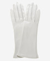 CW01W4 (ivory) - Italian Silk Lined 4-Button Length White Leather Bridal Gloves- Leather Gloves Online - Luxury Leather Gloves - 1