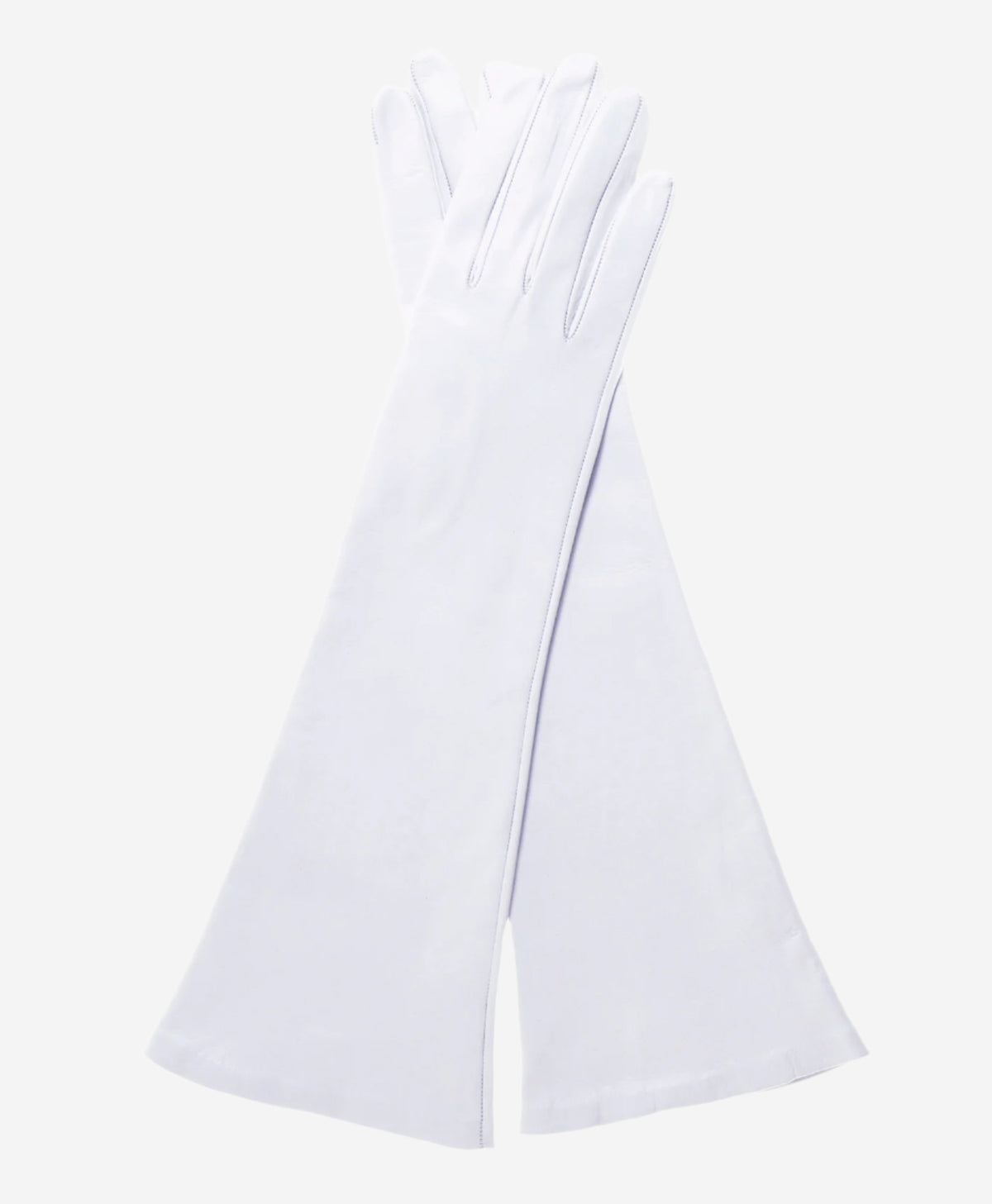 Angelina (ivory) - Italian silk lined 6-button length leather bridal / opera gloves - Leather Gloves Online - Luxury Leather Gloves - 1