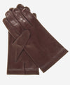 CX3301 (brown) - Men's Cadet Size Italian Unlined Leather Gloves- Leather Gloves Online - Luxury Leather Gloves - 1