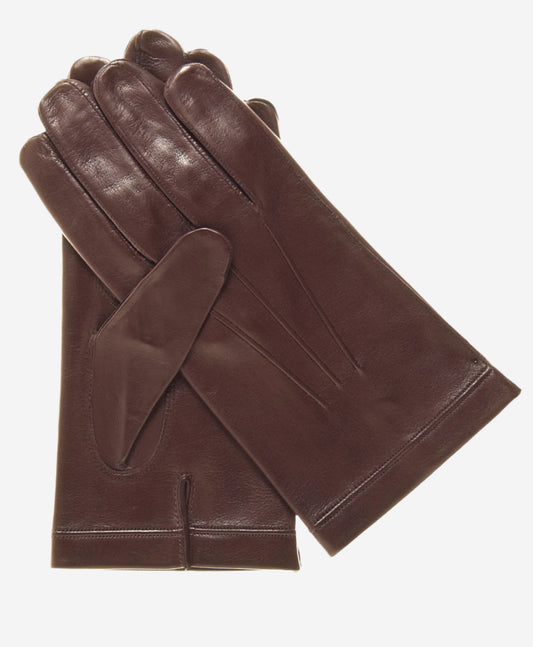 CX3301 (brown) - Men's Cadet Size Italian Unlined Leather Gloves- Leather Gloves Online - Luxury Leather Gloves - 1