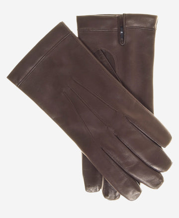 CX3360 (brown) - Men's Cadet Size Bemberg Lined Gloves- Leather Gloves Online - Luxury Leather Gloves - 1