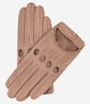 Alessa (beige) - Classic Italian lambskin leather driving gloves
