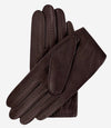 Alessa (darkbrown) - Classic Italian lambskin leather driving gloves