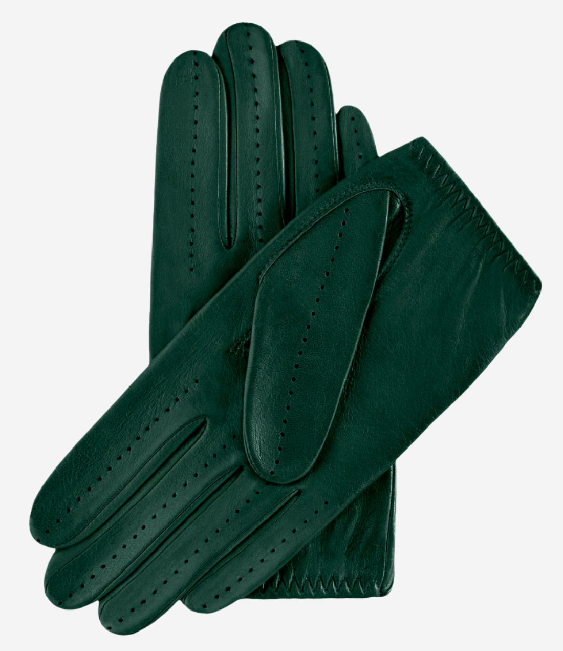 Alessa (hunter) - classic Italian lambskin leather driving gloves- Leather Gloves Online - Luxury Leather Gloves - 2