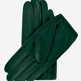 Alessa (hunter) - classic Italian lambskin leather driving gloves- Leather Gloves Online - Luxury Leather Gloves - 2
