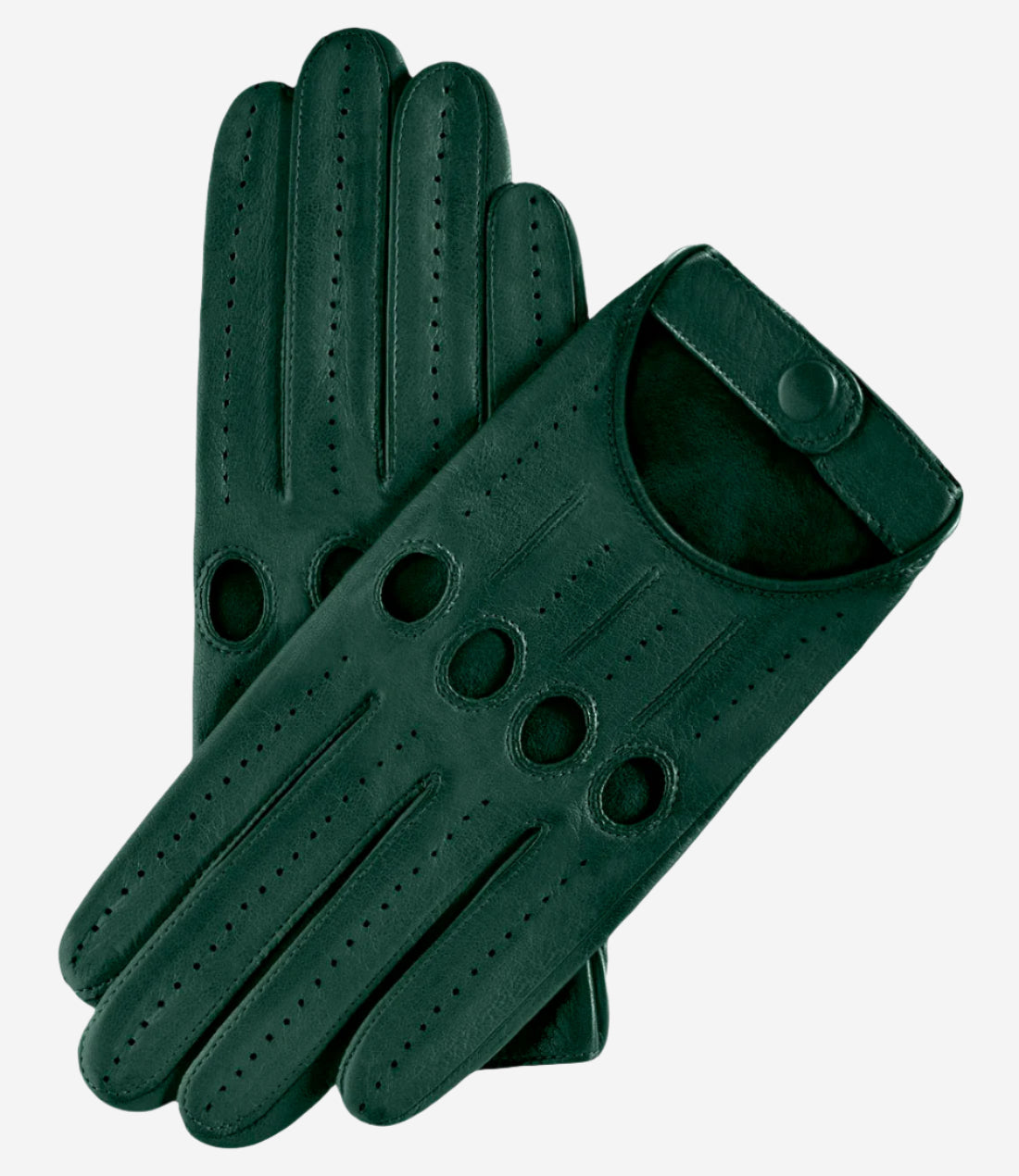 Alessa (hunter) - classic Italian lambskin leather driving gloves- Leather Gloves Online - Luxury Leather Gloves - 1