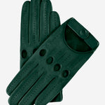 Alessa (hunter) - classic Italian lambskin leather driving gloves- Leather Gloves Online - Luxury Leather Gloves - 1