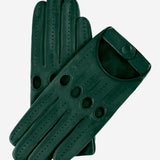 Alessa (hunter) - classic Italian lambskin leather driving gloves- Leather Gloves Online - Luxury Leather Gloves - 1