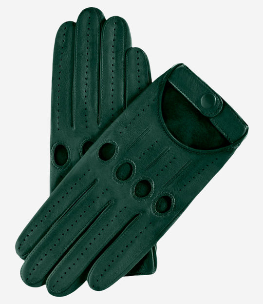 Alessa (hunter) - Classic Italian lambskin leather driving gloves