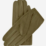 Alessa (olive) - classic Italian lambskin leather driving gloves- Leather Gloves Online - Luxury Leather Gloves - 1