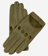 Alessa (olive) - classic Italian lambskin leather driving gloves- Leather Gloves Online - Luxury Leather Gloves - 2