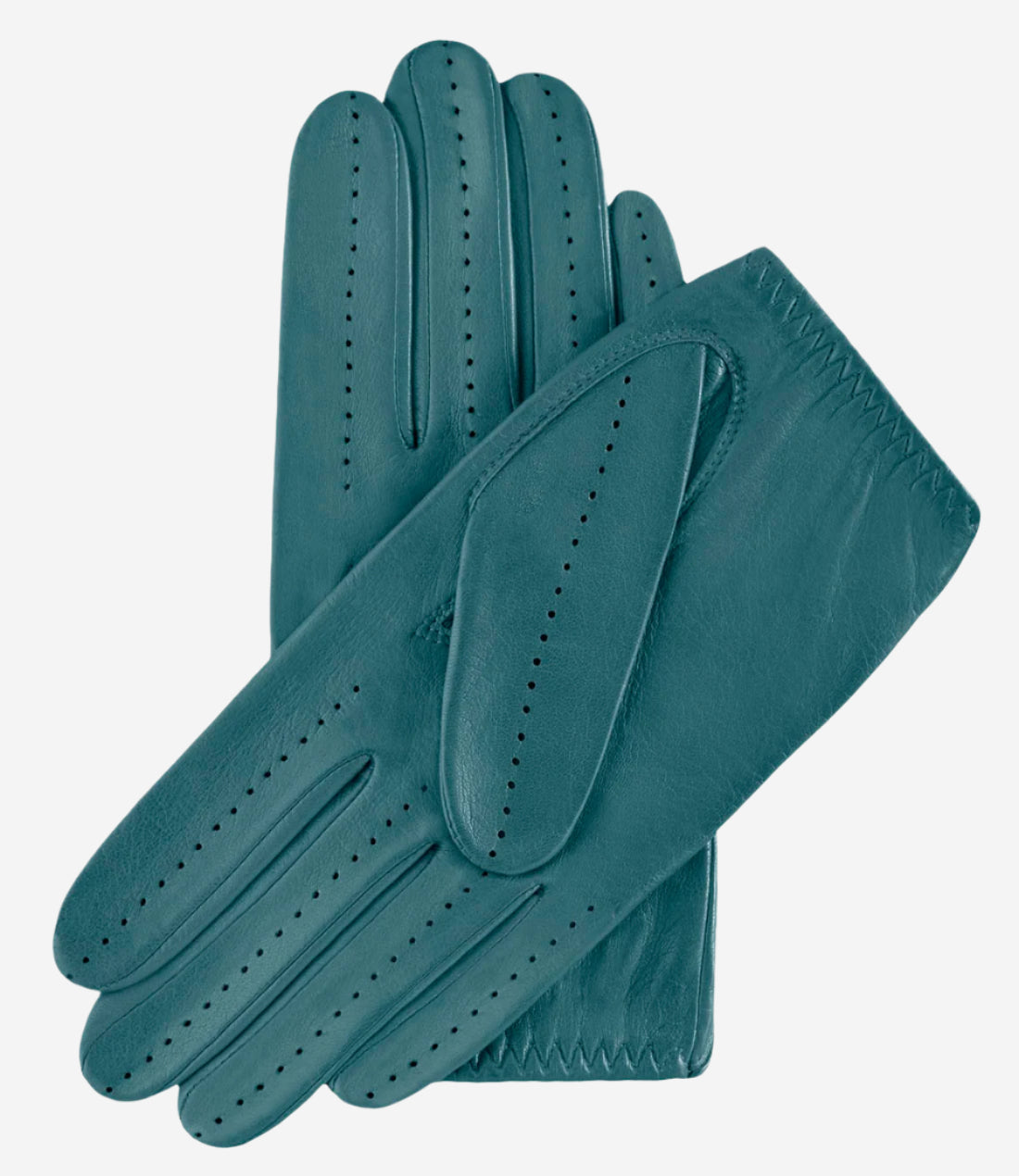 Alessa (sage) - classic Italian lambskin leather driving gloves - Leather Gloves Online - Luxury Leather Gloves - 2