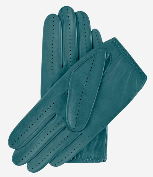 Alessa (sage) - classic Italian lambskin leather driving gloves - Leather Gloves Online - Luxury Leather Gloves - 2
