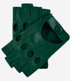 Rossana (hunter) - Italian fingerless lambskin leather driving gloves - Leather Gloves Online - Luxury Leather Gloves - 1